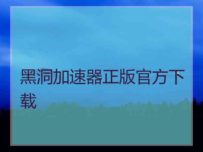 黑洞加速器正版官方下载