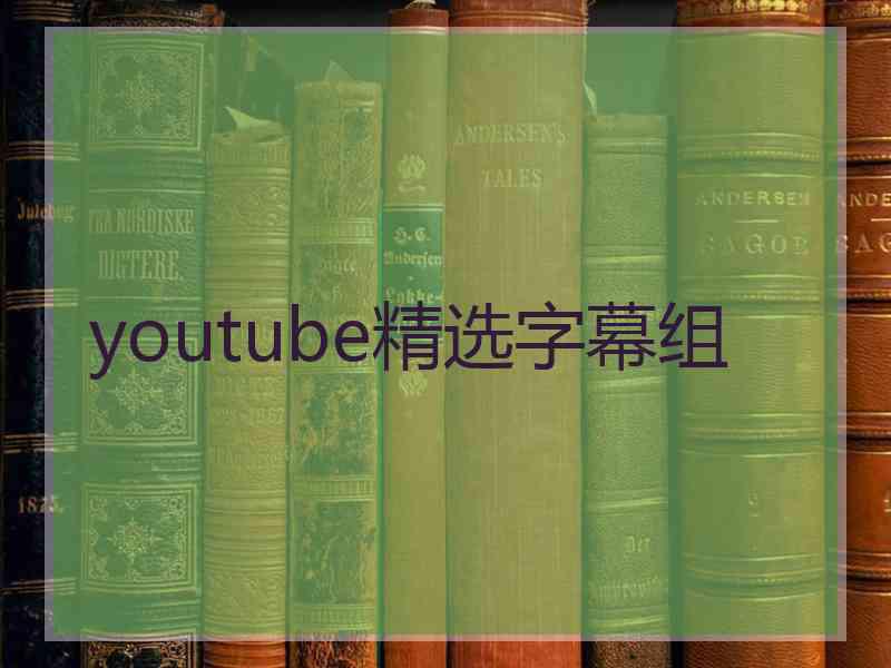 youtube精选字幕组