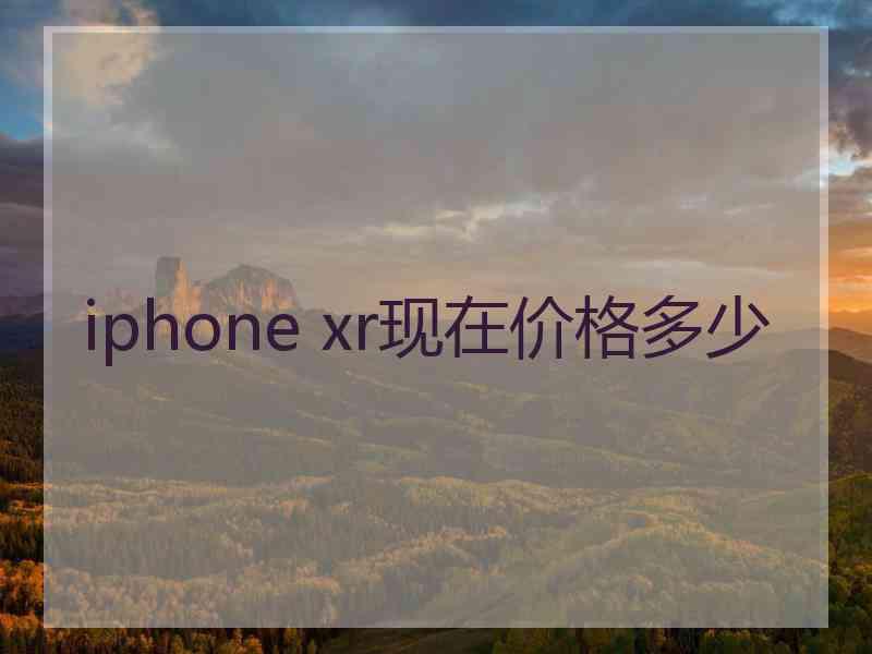 iphone xr现在价格多少