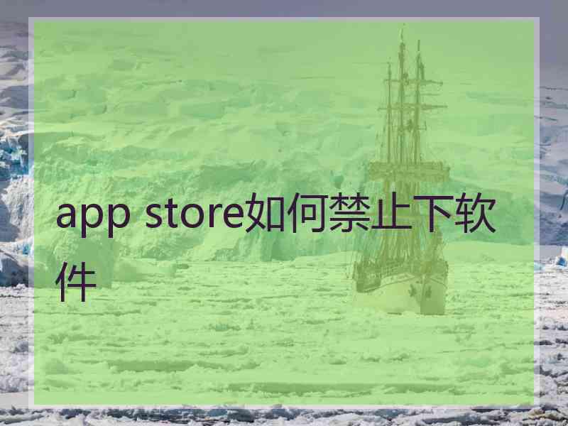 app store如何禁止下软件