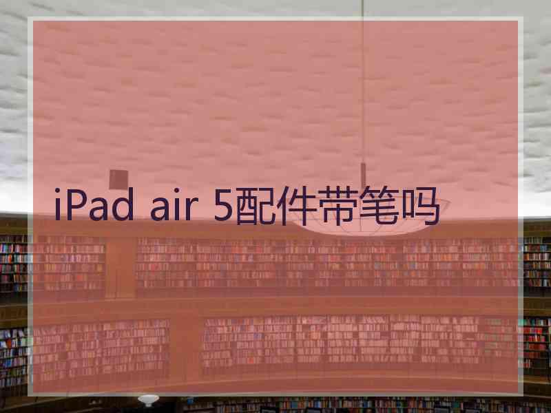 iPad air 5配件带笔吗