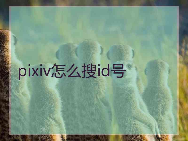 pixiv怎么搜id号