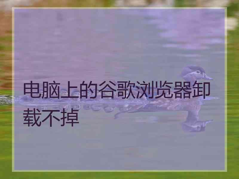 电脑上的谷歌浏览器卸载不掉