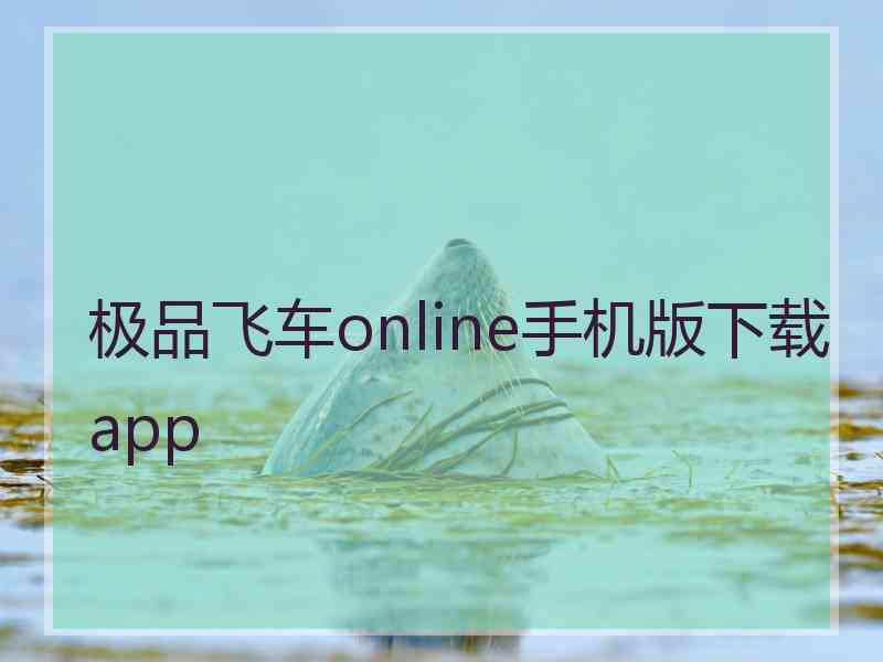 极品飞车online手机版下载app