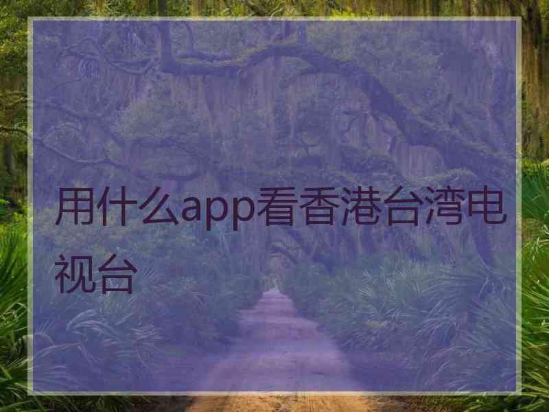 用什么app看香港台湾电视台