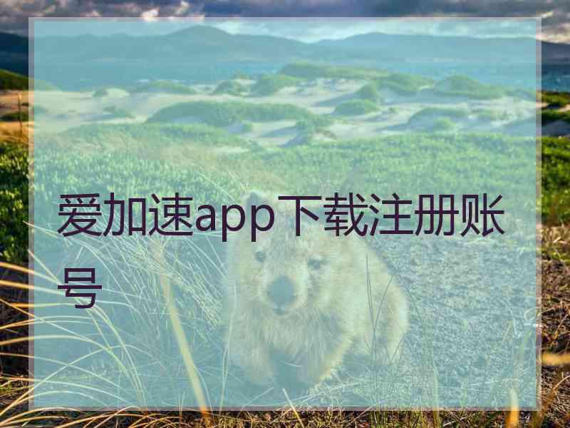 爱加速app下载注册账号