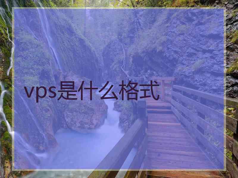 vps是什么格式