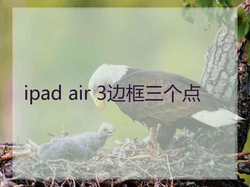 ipad air 3边框三个点