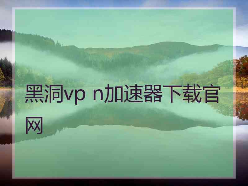 黑洞vp n加速器下载官网