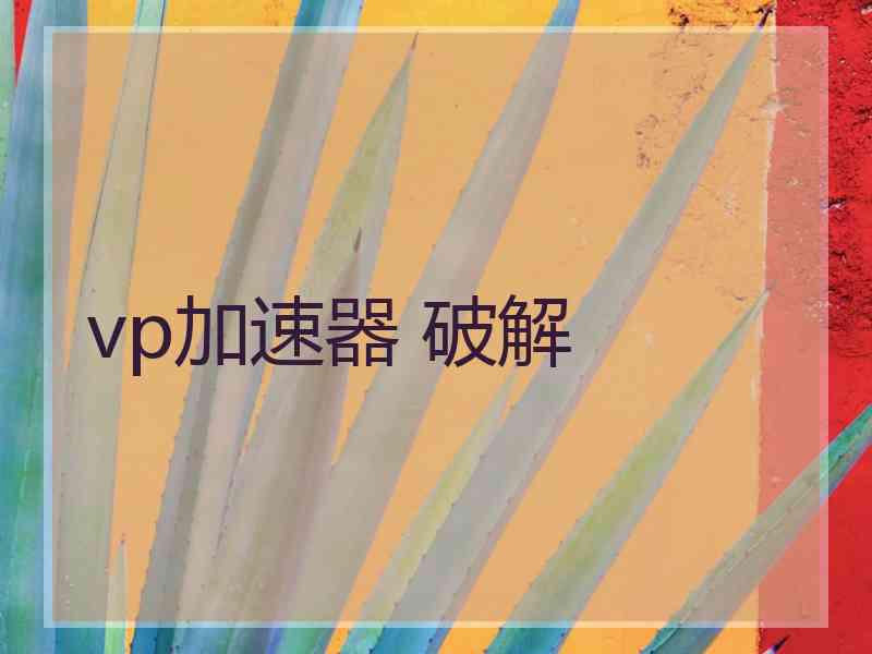 vp加速器 破解