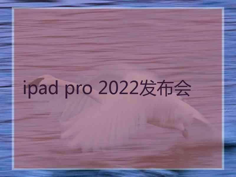 ipad pro 2022发布会