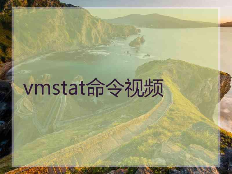 vmstat命令视频