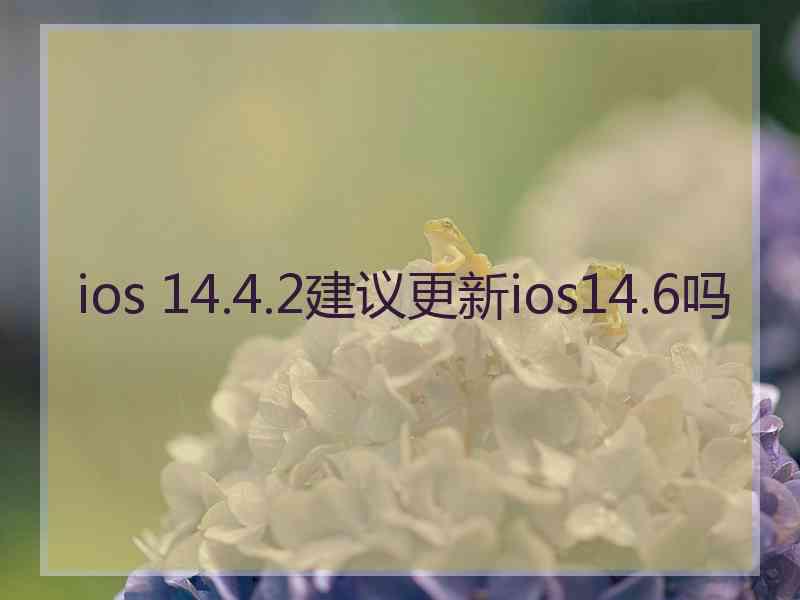 ios 14.4.2建议更新ios14.6吗