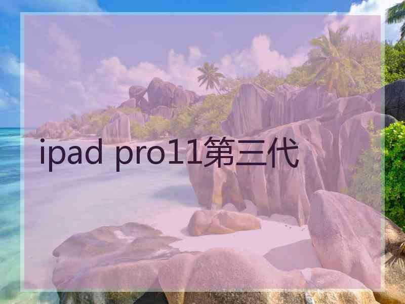 ipad pro11第三代