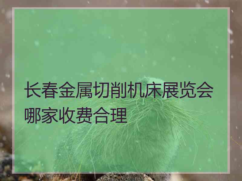 长春金属切削机床展览会哪家收费合理