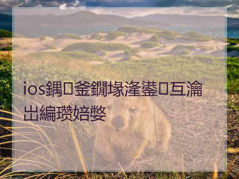 ios鍝釜鐗堟湰鍙互瀹岀編瓒婄嫳