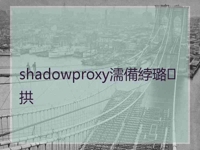 shadowproxy濡備綍璐拱