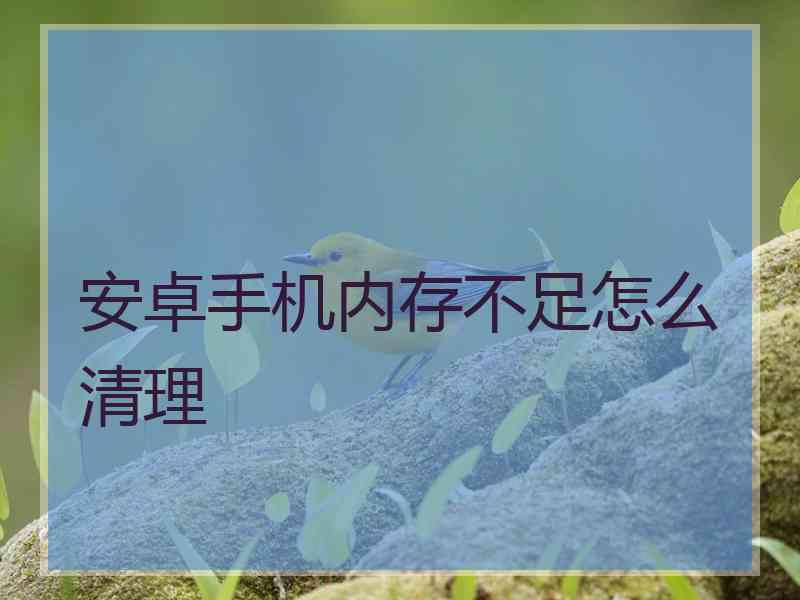 安卓手机内存不足怎么清理