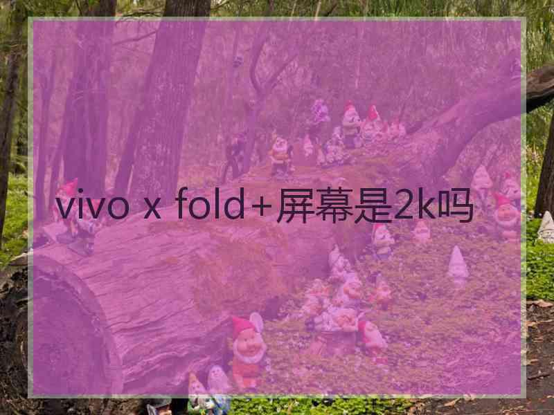 vivo x fold+屏幕是2k吗