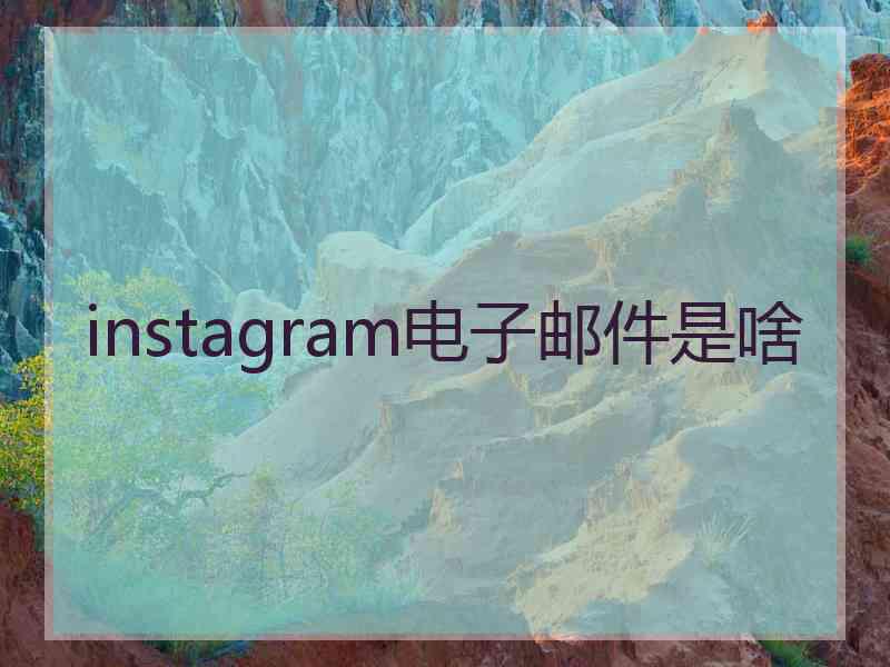 instagram电子邮件是啥