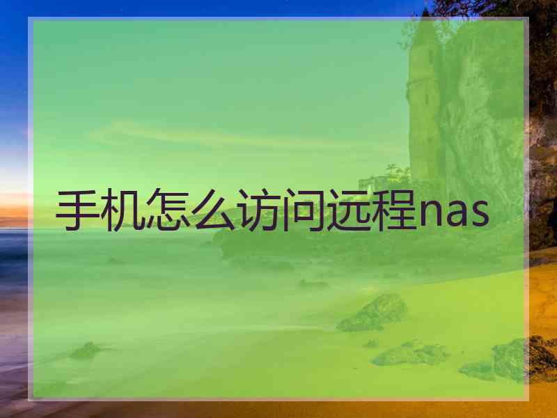 手机怎么访问远程nas