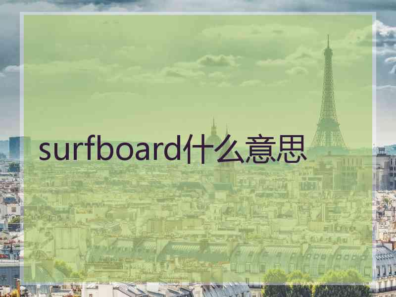 surfboard什么意思