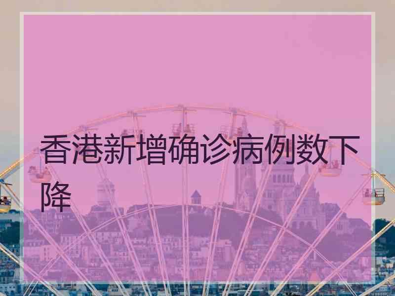 香港新增确诊病例数下降